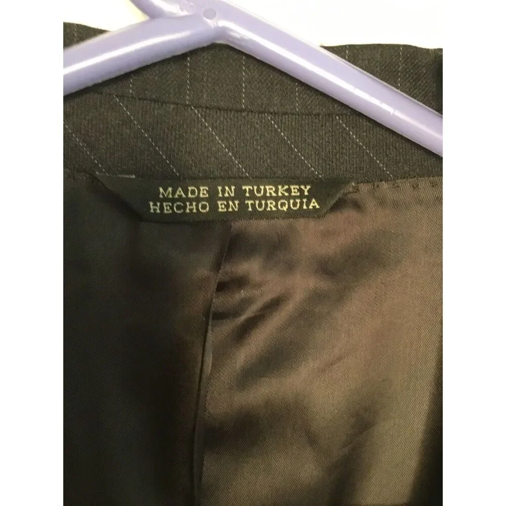 STAFFORD Executive - MEN'S BLACK WOOL BLEND‎ BLAZER JACKET SPORT COAT - SIZE 44L